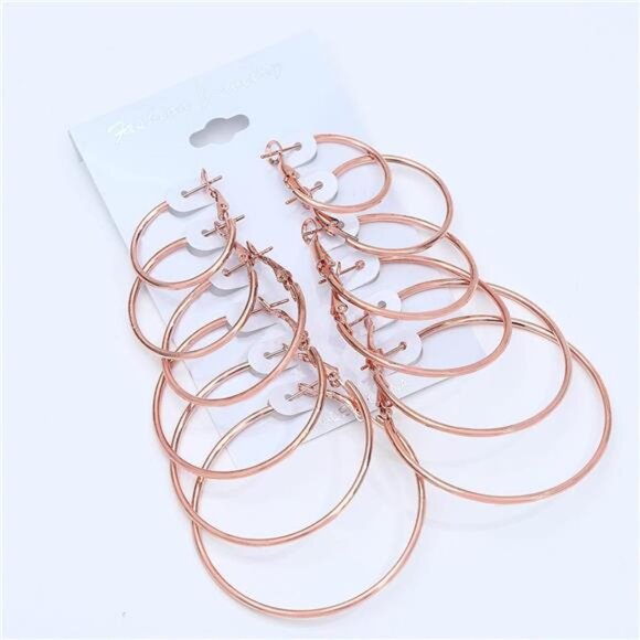 NEWITIN Gold Jewelry Set for Women Gold Plated Necklace Bracelet Ring Earrings - Picture 3 of 8